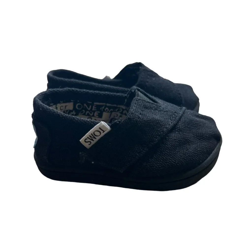 Toms T3 Black Toddler Shoes